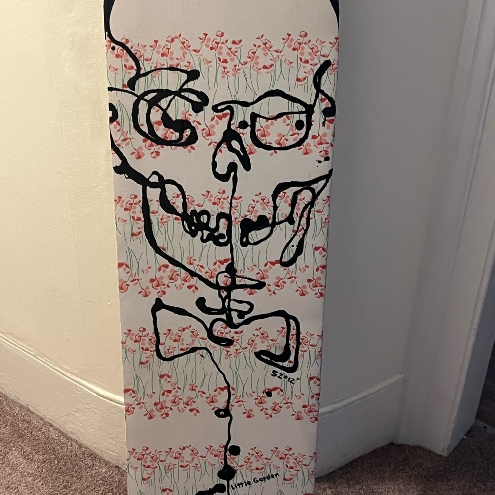 Skull Art Wall Decor with Floral Pattern